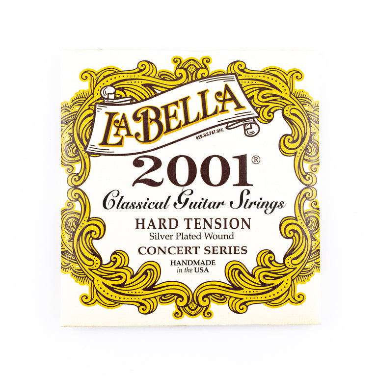 La Bella 2001-H Silver & Nylon Classical Guitar Strings, Hard Tension