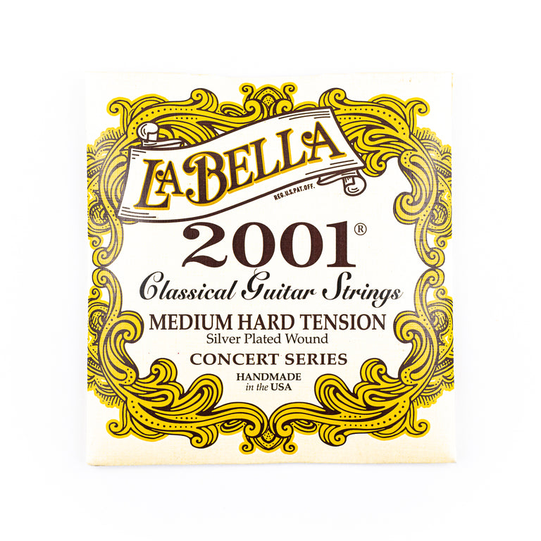 La Bella 2001-MH Silver & Nylon Classical Guitar Strings, Medium-Hard Tension