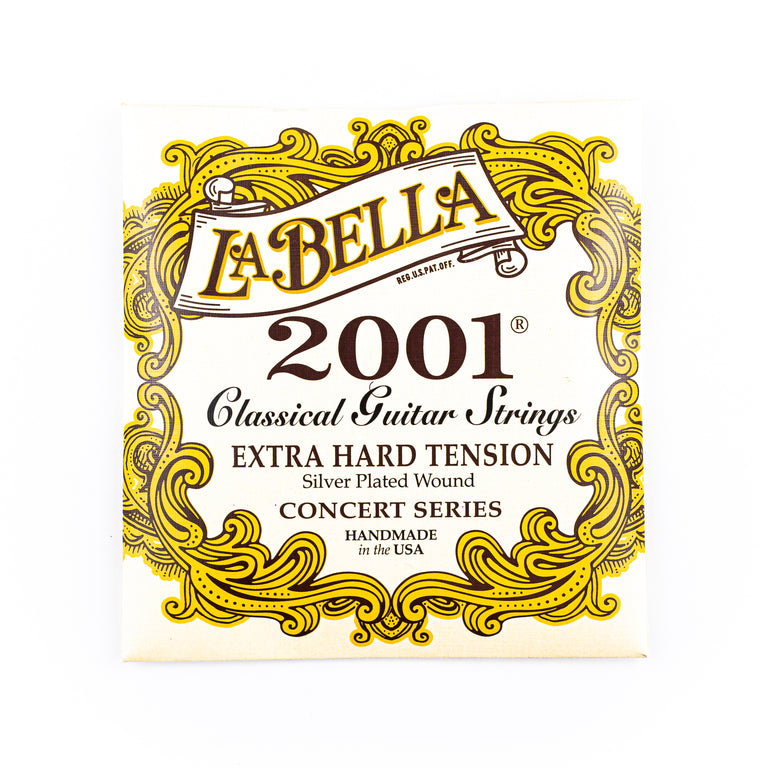 La Bella 2001-XH Silver & Nylon Classical Guitar Strings, Extra Hard Tension