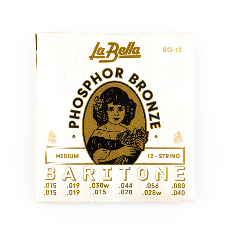 La Bella Phosphor Bronze 12-String 15-80 Baritone Acoustic Guitar Strings