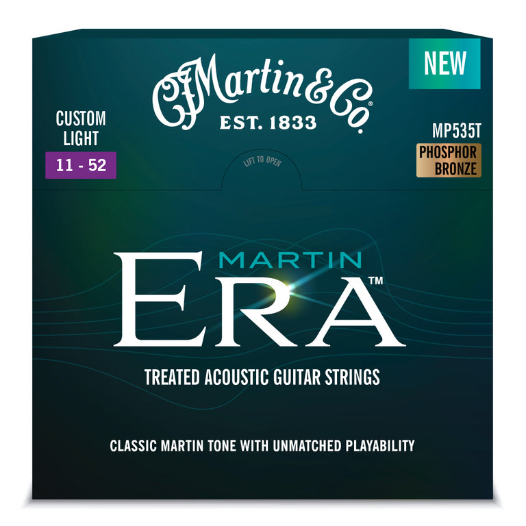Martin ERA Phosphor Bronze 11-52 Acoustic Guitar Strings, Custom Light