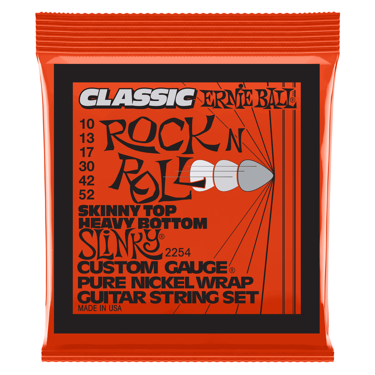 Ernie Ball Classic Pure Nickel Skinny Top Heavy Bottom Slinky 10-52 Electric Guitar Strings [2254]