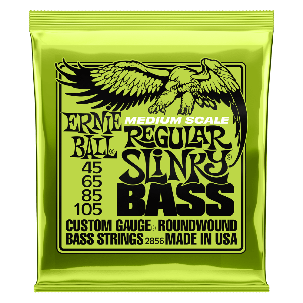 Ernie Ball Regular Slinky Nickel Wound Bass Guitar Strings, 50-105 Gauge  (P02832)