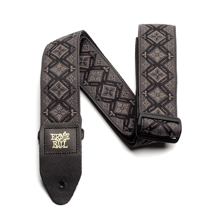 Ernie Ball Polypro Jacquard Guitar Strap, Regal Black