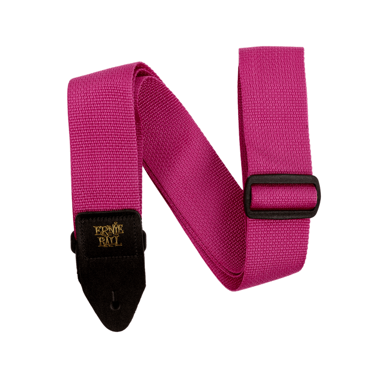 Ernie Ball Polypro Guitar Strap, Raspberry