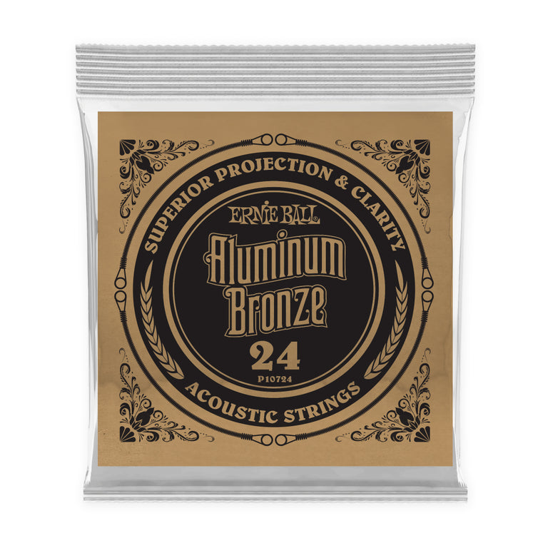 Ernie Ball Aluminium Bronze .024w Acoustic Guitar Single String