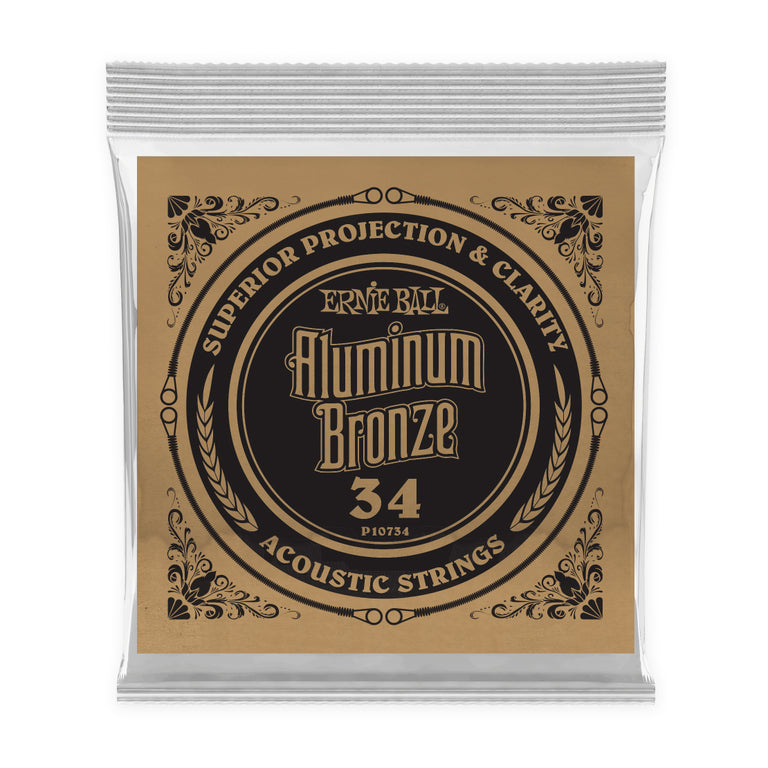 Ernie Ball Aluminium Bronze .034w Acoustic Guitar Single String