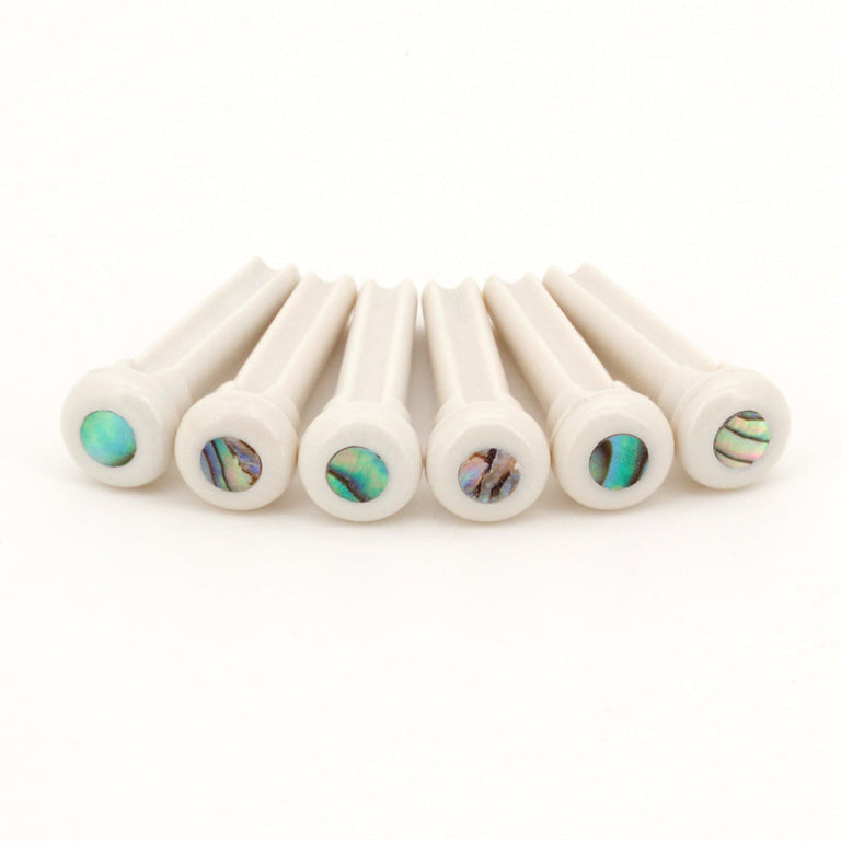 Graph Tech TUSQ Presentation Bridge Pins, White w/ Paua Shell Inlay