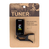 D'Addario ECLIPSE Clip-On Headstock Guitar/Bass Tuner, Black