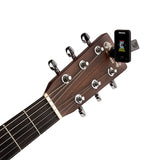 D'Addario ECLIPSE Clip-On Headstock Guitar/Bass Tuner, Black