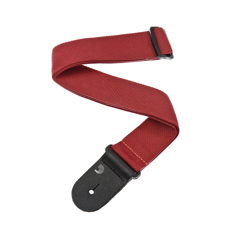 D'Addario Red-Burgundy Polypropylene Guitar Strap