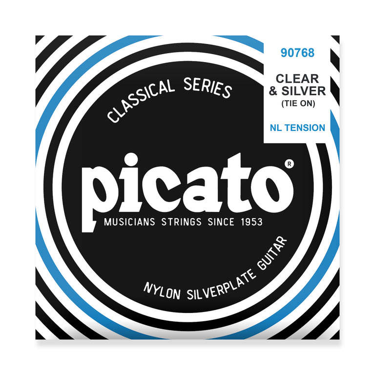 Picato Clear & Silver Nylon Normal Tension Classical Guitar Strings