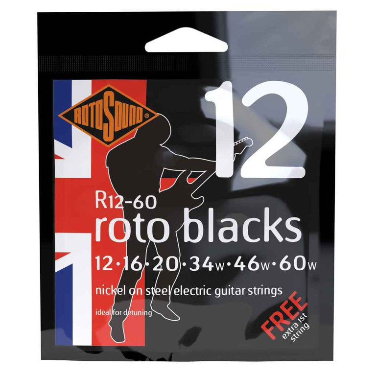Rotosound Blacks Nickel Wound 12-60 Electric Guitar Strings