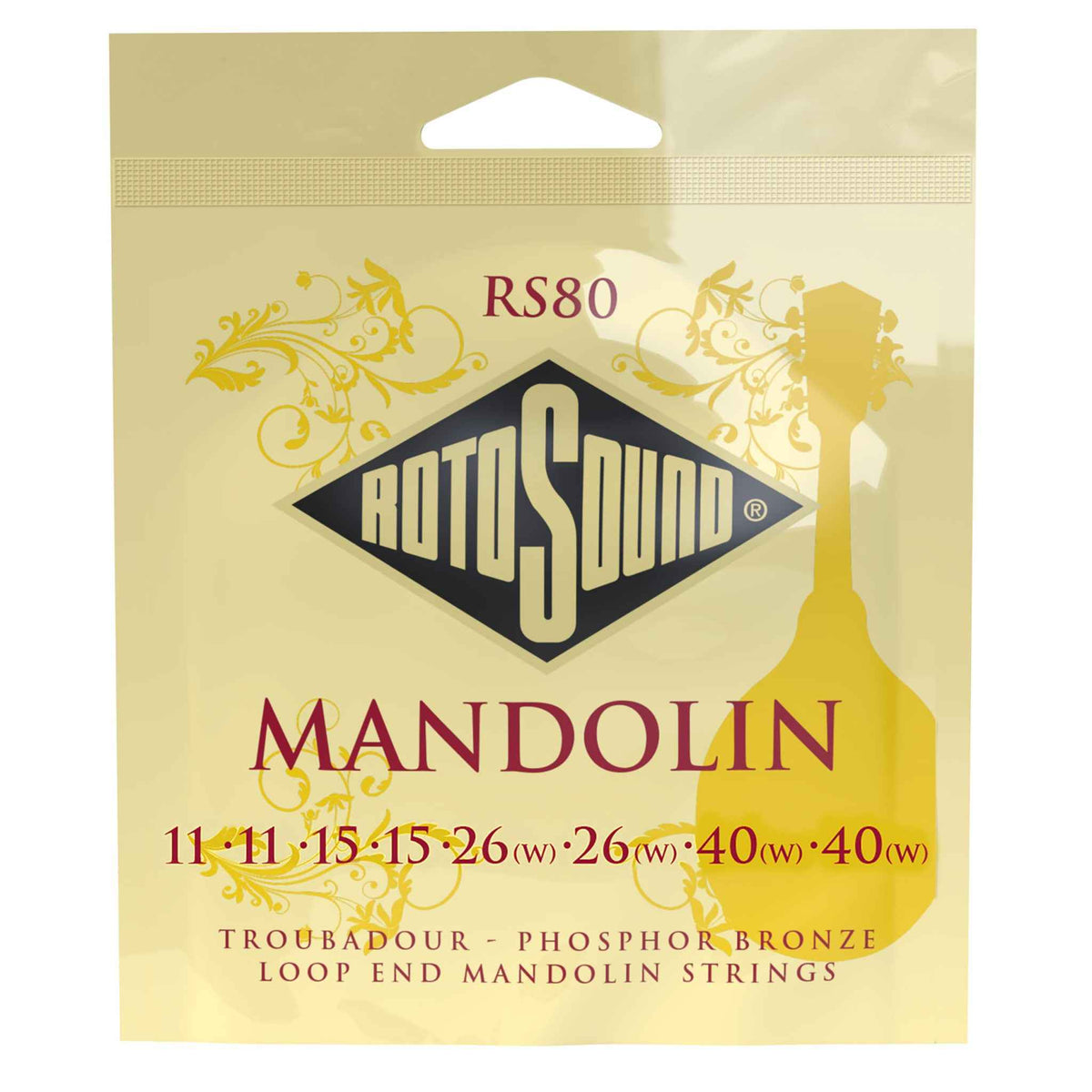 Rotosound RS80 Phosphor Bronze 1140 Troubadour Mandolin Strings