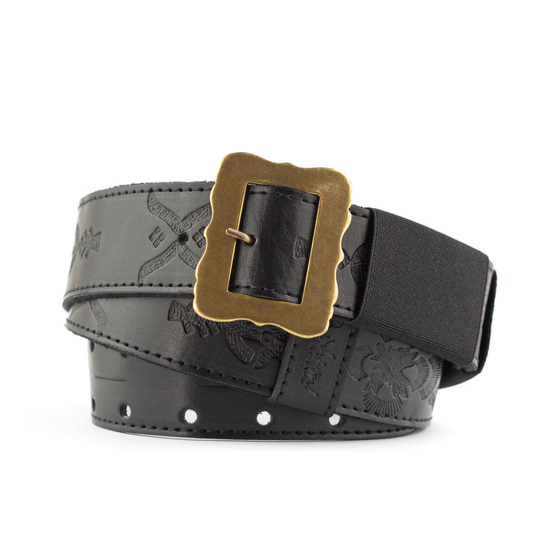 RightOn! Legend Brian May Replica Bohemian Vegan Guitar Strap, Black