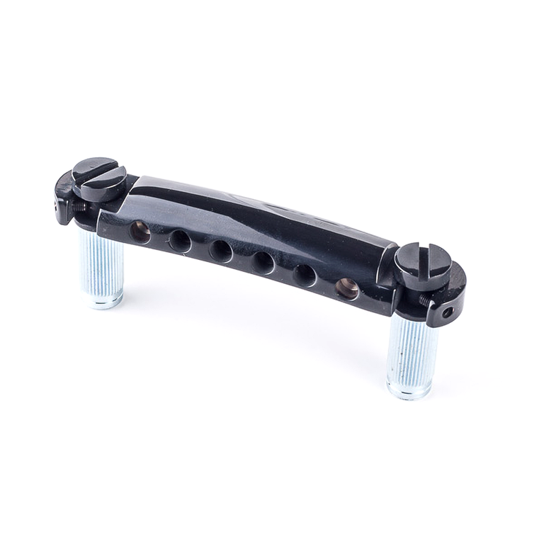 TonePros T1ZA-B Aluminium Locking Stop Bar Tailpiece, Black, Metric