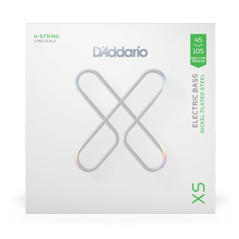 D'Addario XS Nickel 45-105 Bass Guitar Strings, Long Scale