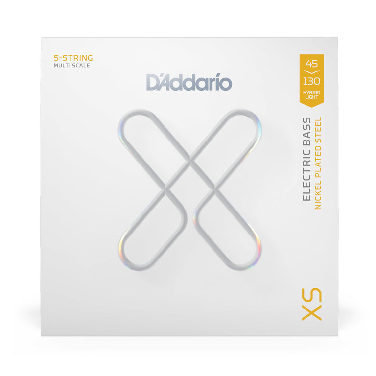 D'Addario XS Nickel 45-130 Multiscale 5-String Bass Guitar Strings