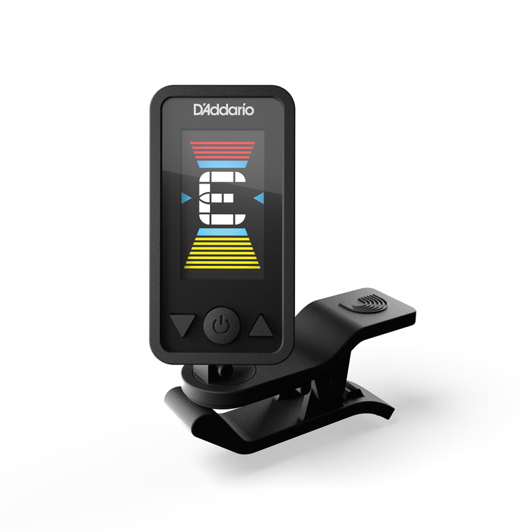 D'Addario ECLIPSE Clip-On Headstock Guitar/Bass Tuner, Black