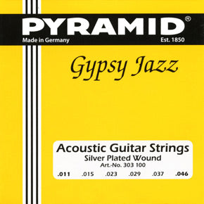 Pyramid Django Silver-plated 11-46 Acoustic Guitar Strings, Semi Light
