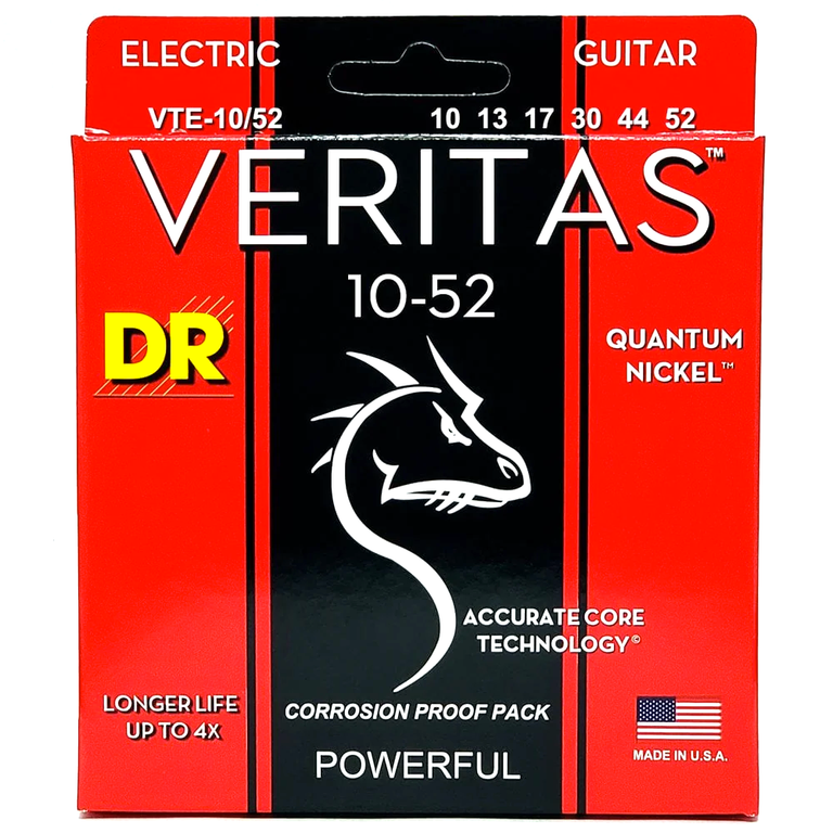 DR Strings VERITAS Quantum Nickel 10-52 Electric Guitar Strings