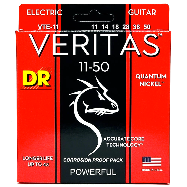 DR Strings VERITAS Quantum Nickel 11-50 Electric Guitar Strings