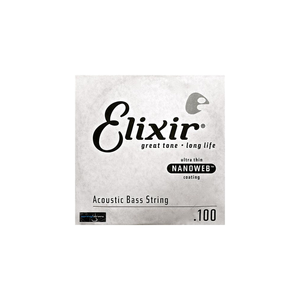 Elixir Nanoweb Acoustic Bass Single String .100, Long Scale