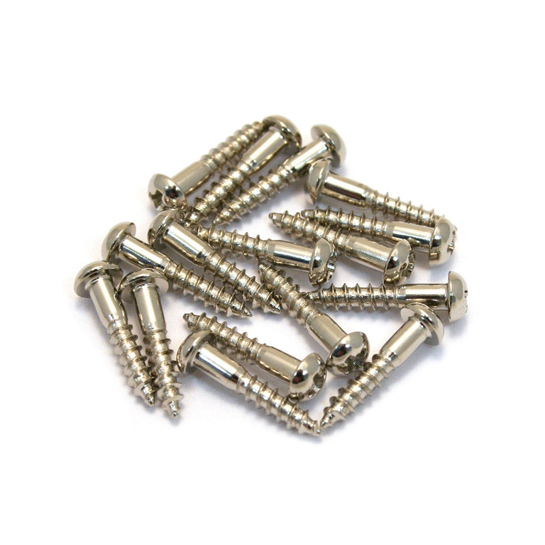 AllParts GS-0006-001 Machine Head Fixing Screws (#3), Phillips Head, Nickel, 16-Pack