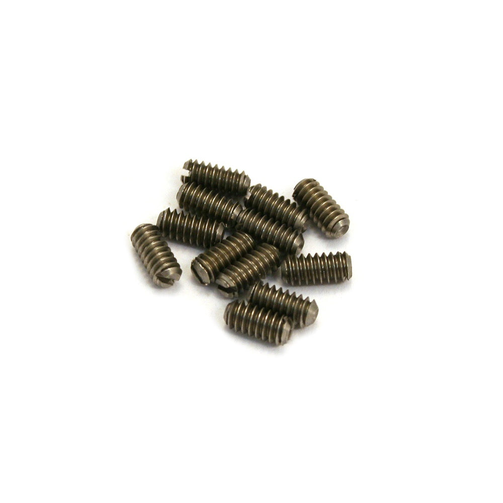 AllParts GS-3374-005 Guitar Bridge Height Screws, Short, Slotted Head, Stainless Steel, 12-Pack