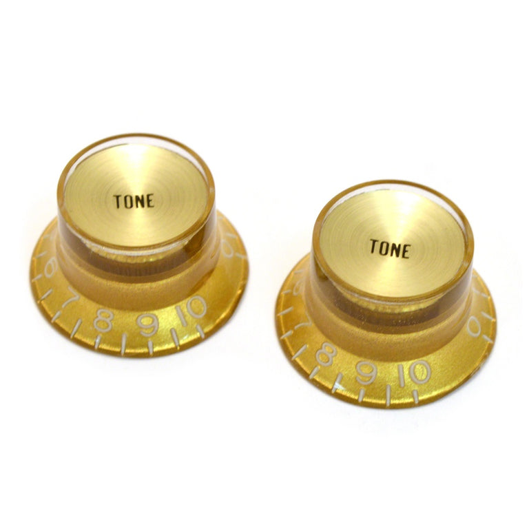 AllParts PK-0182-032 Tone Reflector Knobs, Gold, 2-Pack