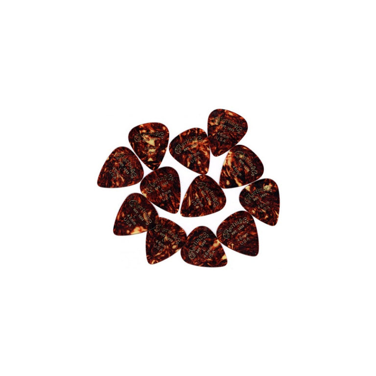 Martin Tortoise Shell 351 .46mm Light Standard Guitar Pick 12-Pack