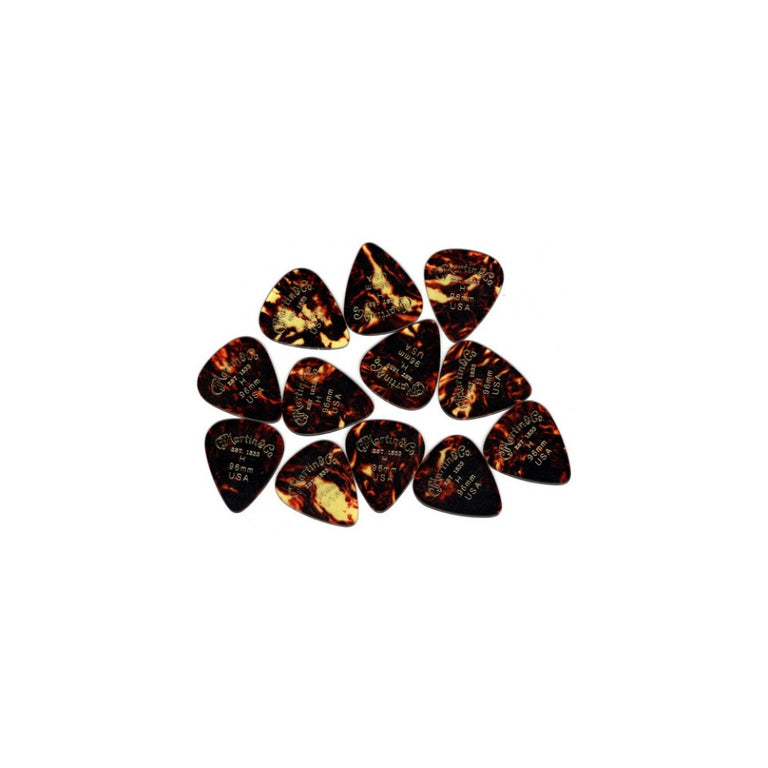 Martin Tortoise Shell 351 .96mm Heavy Standard Guitar Pick 12-Pack