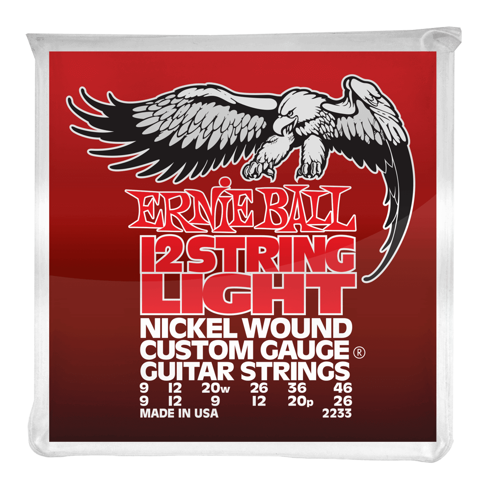 Ernie Ball 12-String Nickel Wound Electric Guitar Strings 9-46 Gauge 2233