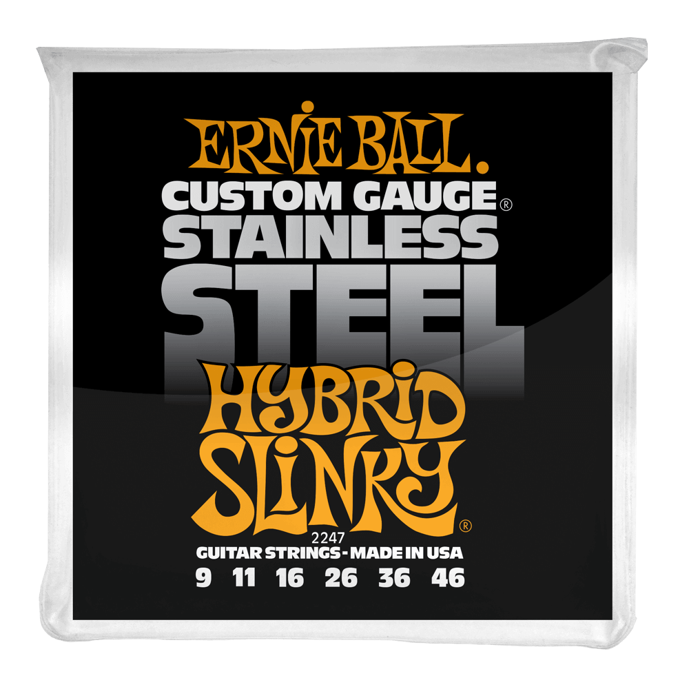 Ernie Ball 2247 Stainless Steel Electric Guitars Strings 9-46 Hybrid Slinky