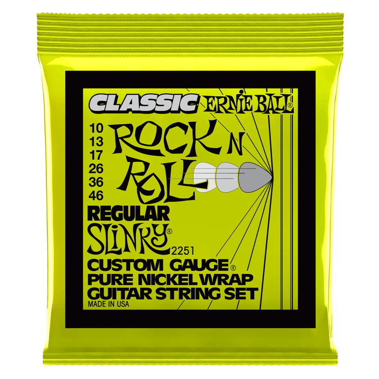 Ernie Ball Classic Regular Slinky Pure Nickel 10-46 Electric Guitar Strings [2251]