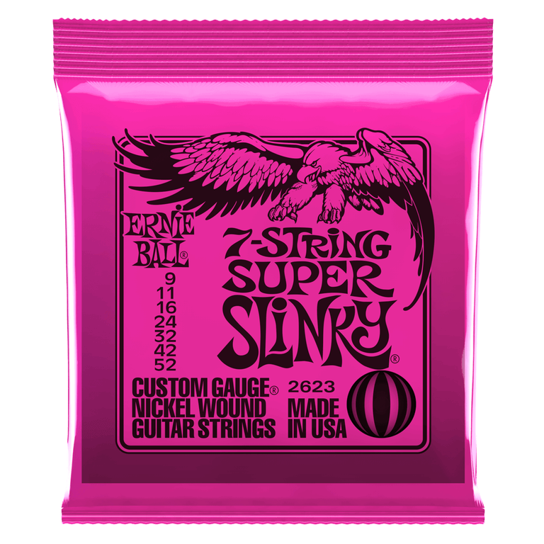 Ernie Ball 2623 7-String Super Slinky 9-52 Electric Guitar Strings