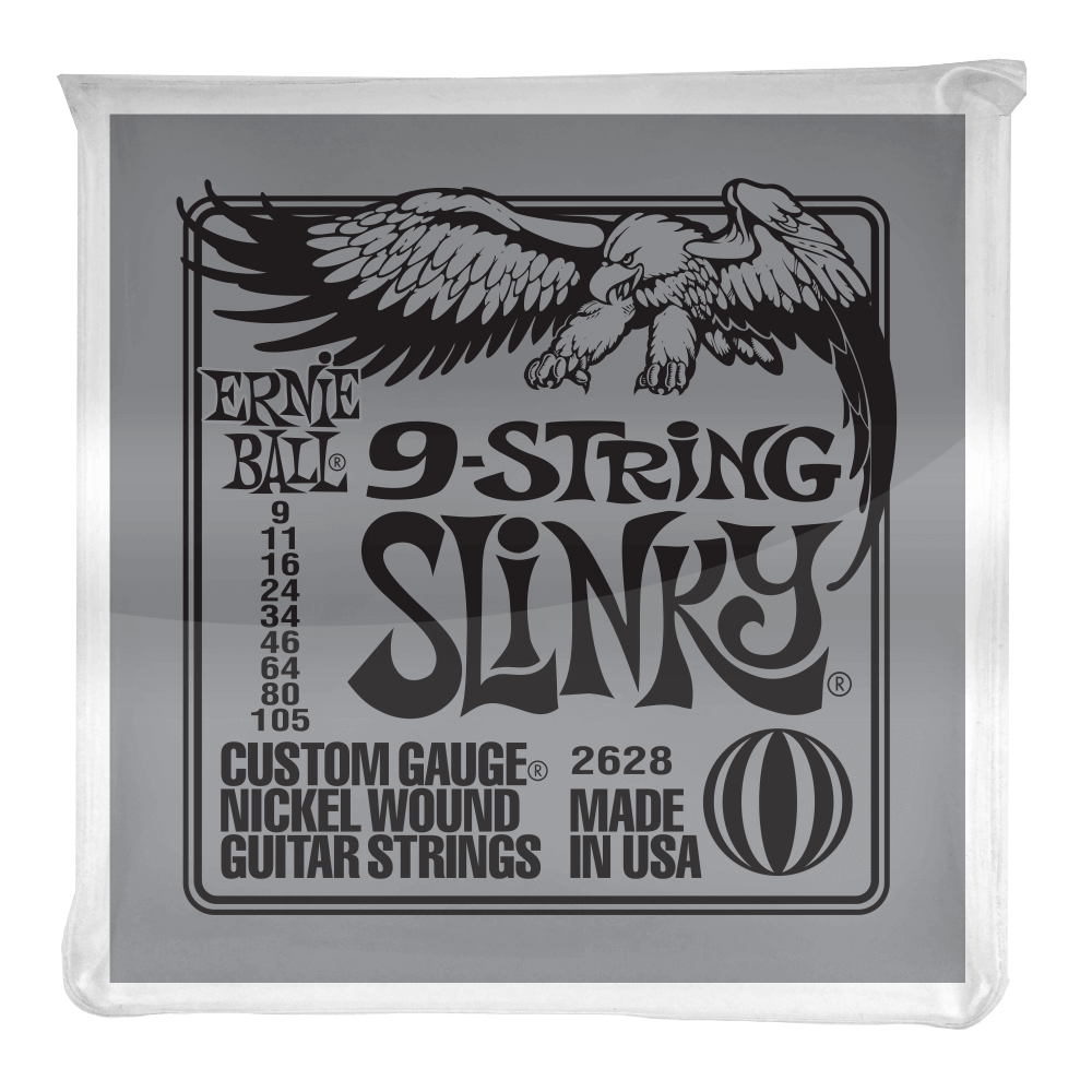 Ernie Ball 2628 9-String Slinky 9-105 Electric Guitar Strings