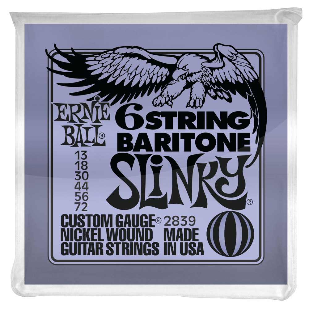 Ernie Ball 13 72 6 String Baritone Guitar Strings Nickel Wound 2839 Strings Direct