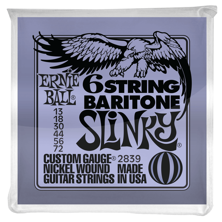 Ernie Ball 13-72 6-String Baritone Guitar Strings Nickel Wound  2839