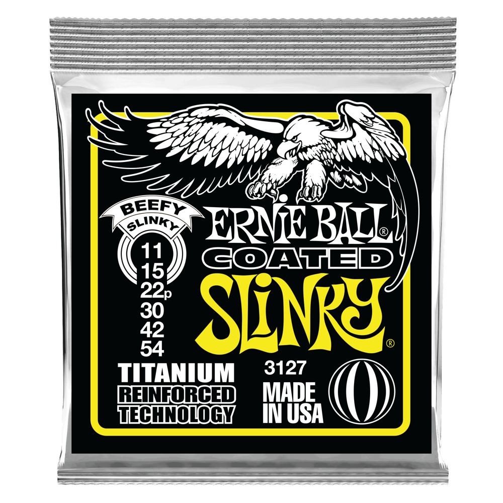 Ernie Ball 3127 Coated Titanium RPS Beefy Slinky 11 54 Electric