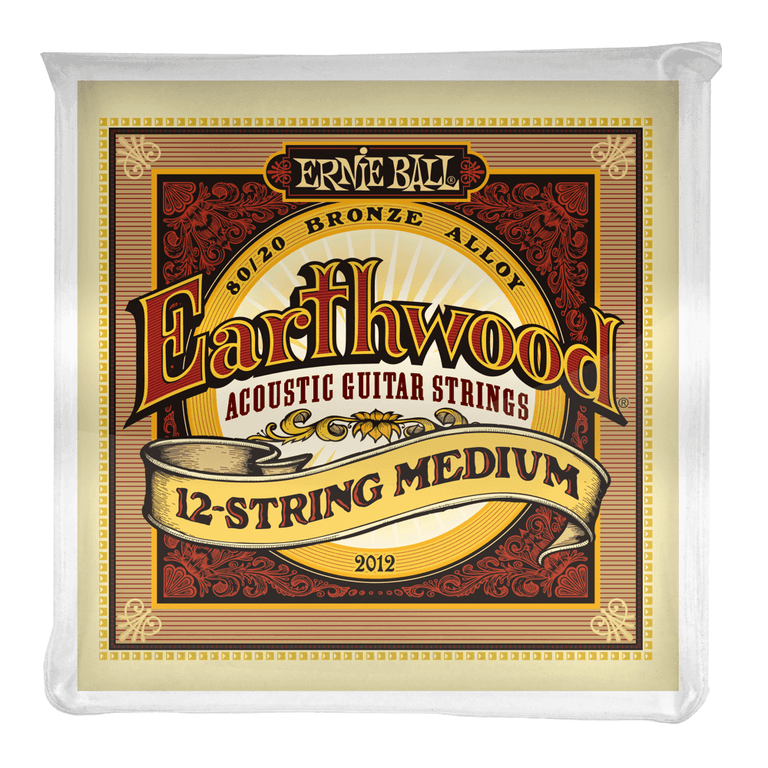 Ernie Ball Earthwood 80/20 Bronze 12-String 11-52 Acoustic Guitar Strings, Medium
