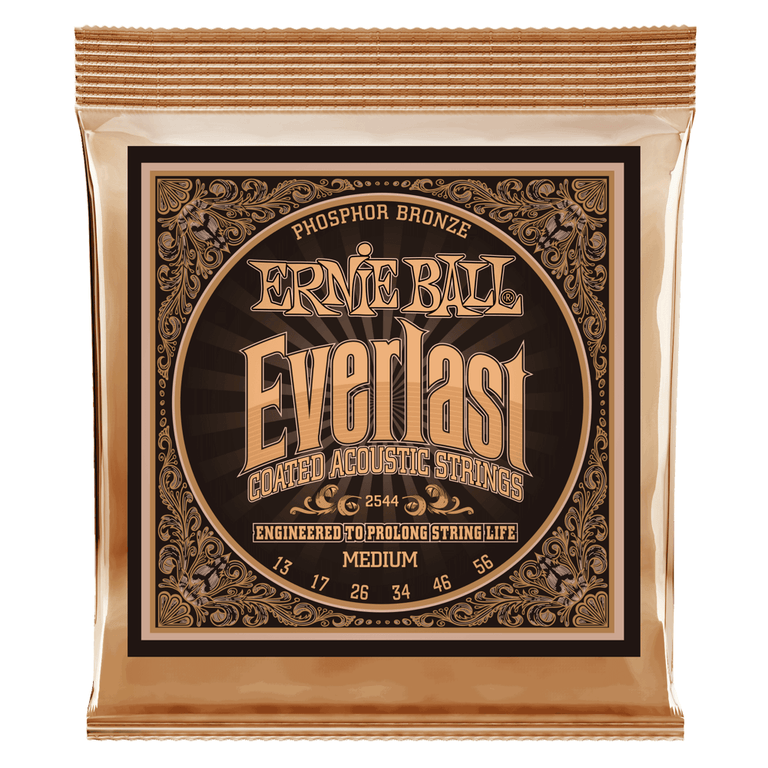 Ernie Ball Everlast Phosphor Bronze 13-56 Acoustic Guitar Strings, Medium