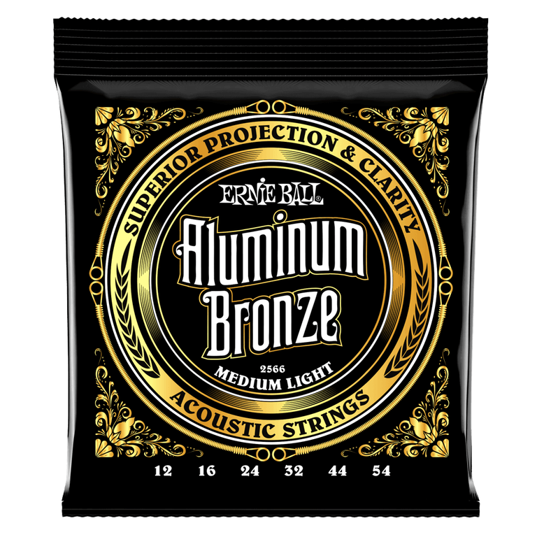 Ernie Ball Aluminum Bronze 12-54 Acoustic Guitar Strings, Light