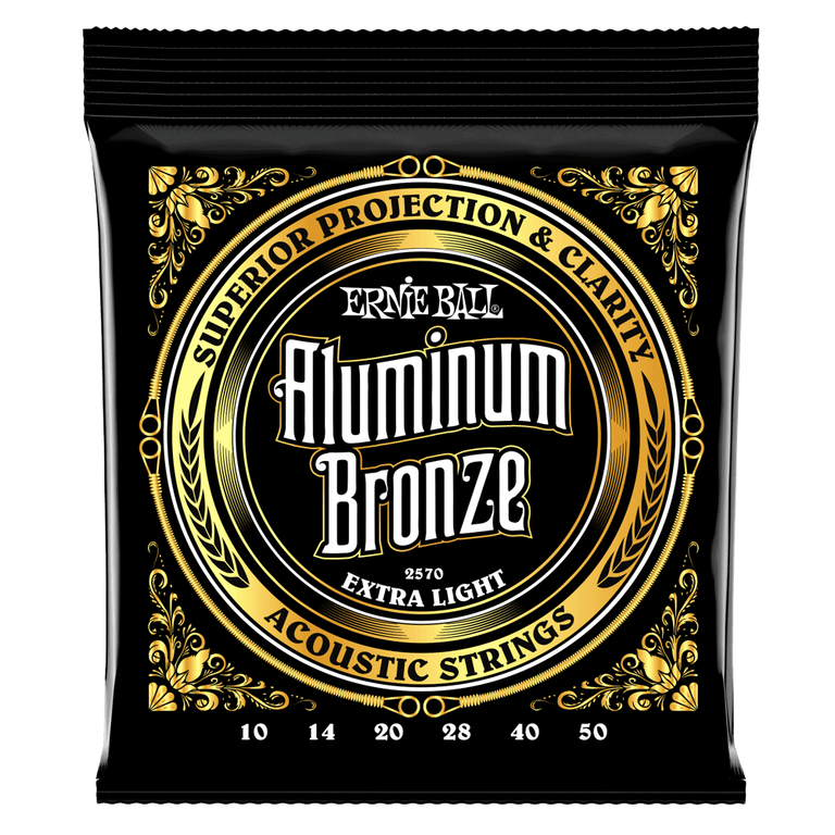 Ernie Ball Aluminum Bronze 10-50 Acoustic Guitar Strings, Extra Light