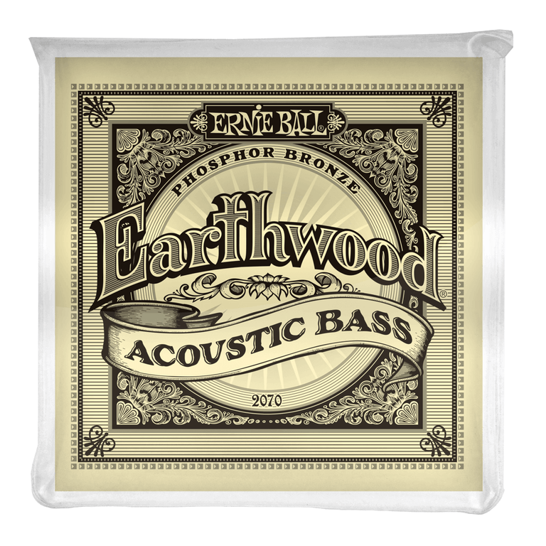 Ernie Ball Earthwood Phosphor Bronze 45-95 Acoustic Bass Guitar Strings, Long Scale