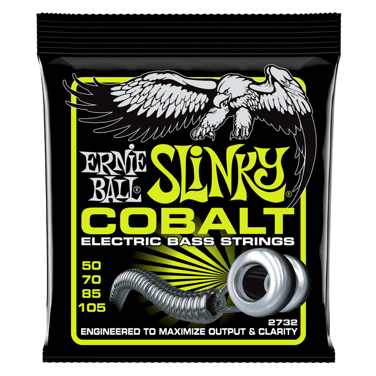 Ernie Ball Cobalt Regular Slinky 50-105 Bass Guitar Strings, Long Scale