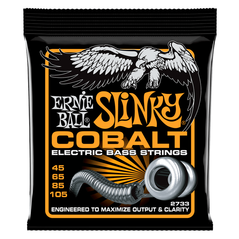 Ernie Ball Cobalt Hybrid Slinky 45-105 Bass Guitar Strings, Long Scale