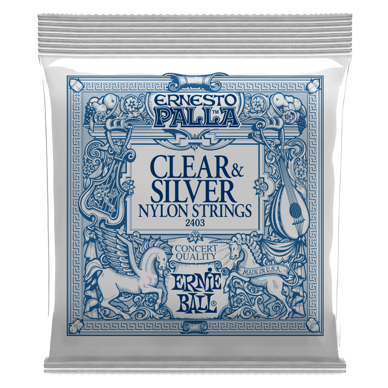 Ernie Ball Ernesto Palla Nylon Clear & Silver Classical Guitar Strings