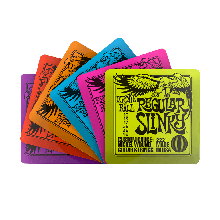Ernie Ball Drinks Coasters Guitar Gift Set Slinky Regular Super Power Skinny