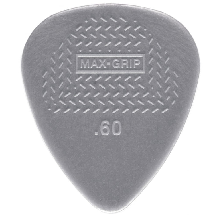 Jim Dunlop Nylon Max-Grip Standard Guitar Plectrum 0.60mm, 12-Pick Player Pack